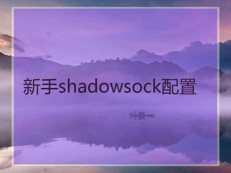 新手shadowsock配置