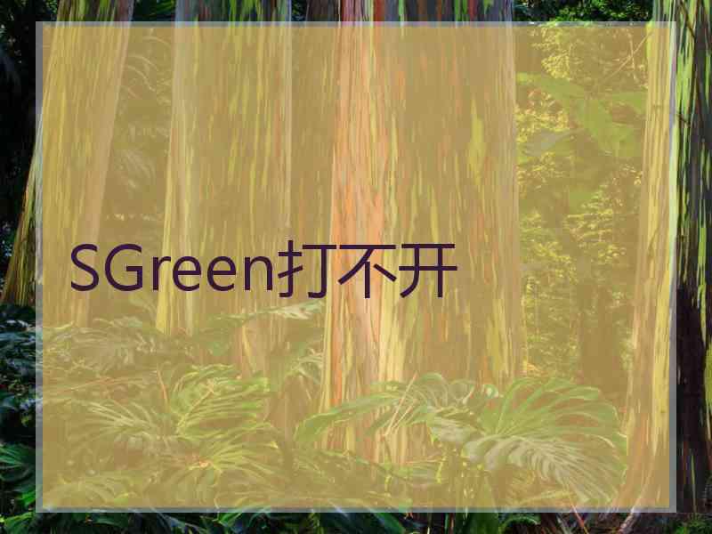 SGreen打不开